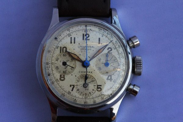 Vintage Universal compax Chronograph ref22278 watch cal285 three registrs