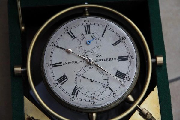 Collection rare Dutch marine ship chronometer Andreas Hohwu Amsterdam, No.42.