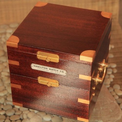 Marine Ship Chronometer Box Hamilton Model 21-