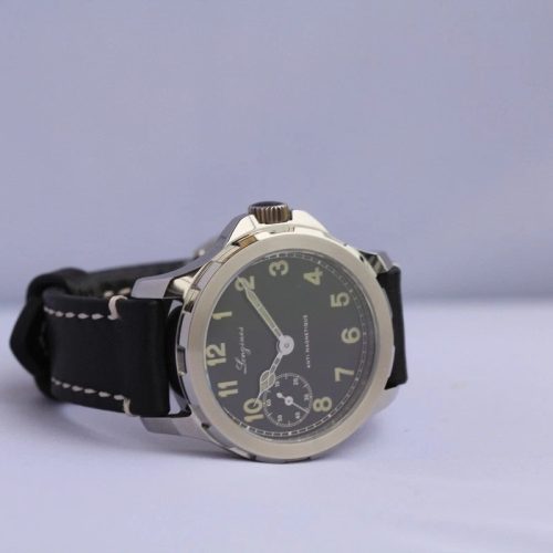 Vintage Military Pocket Movement Cal 37.9 ABC Wrist Watch Longines Steel Case-