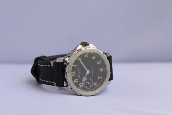 s-l1600 Vintage Military Pocket Movement Cal 37.9 ABC Wrist Watch Longines Steel Case-