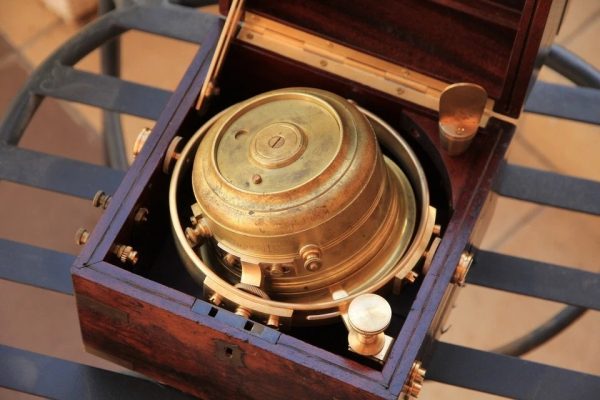 Vintage marine ship clock chronometer A.Johannsen & Co #80..