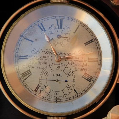Vintage marine ship clock chronometer A.Johannsen & Co #80..