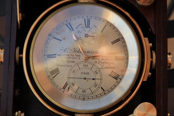 Vintage marine ship clock chronometer A.Johannsen & Co #80..