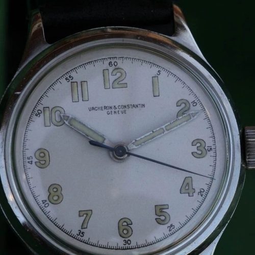 Military WWII wrist watch Vacheron Constantin chronometer cal454/5c