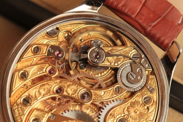 s-l960 (11) Gondola PATEK PHILIPPE GENEVE MEN'S POCKET WATCH movement nameplate 14k gold