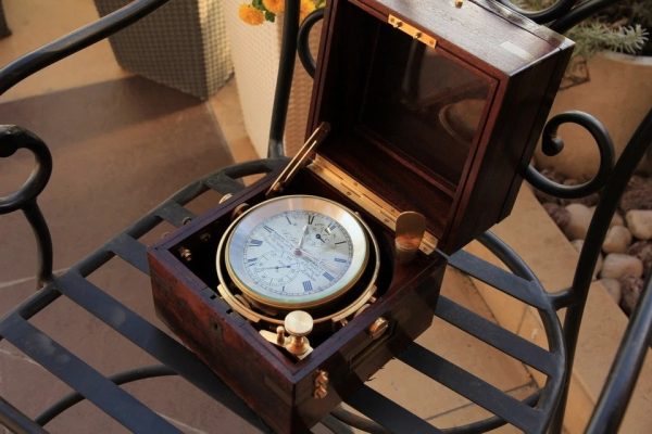 Vintage marine ship clock chronometer A.Johannsen & Co #80..