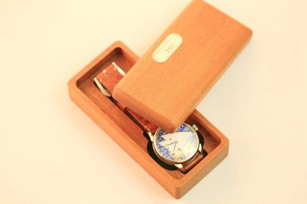 Chronometer POCKET MOVEMENT wrist watch iwc cal 73 Sailboat mahogany box