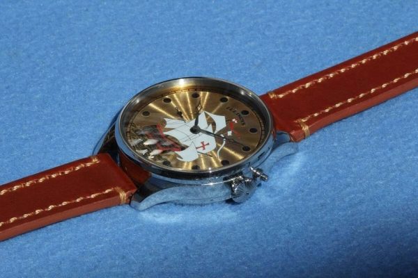 Nice chronometer Wrist pocket watch sailboat Illinois 21jewels