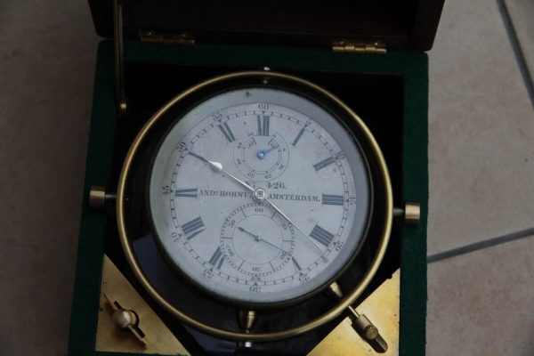 Collection rare Dutch marine ship chronometer Andreas Hohwu Amsterdam, No.42.