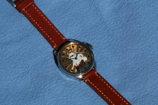 Nice chronometer Wrist pocket watch sailboat Illinois 21jewels