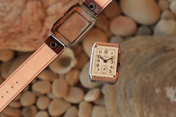 s-l960 (4) Vintage Rare Wrist Watch Kirova 1GChZ Tank Case 1930s-