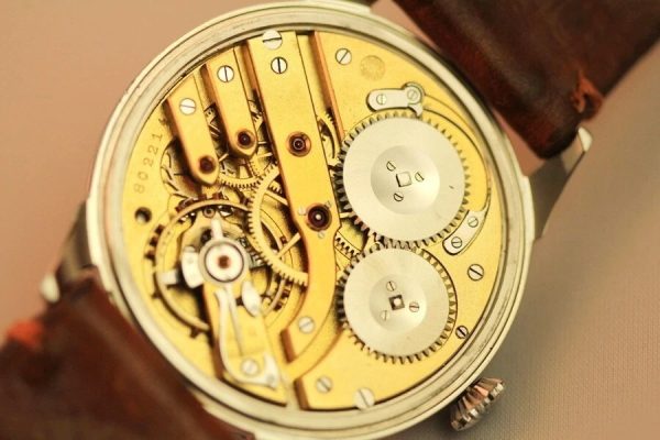 Chronometer POCKET MOVEMENT wrist watch iwc cal 73 Sailboat mahogany box