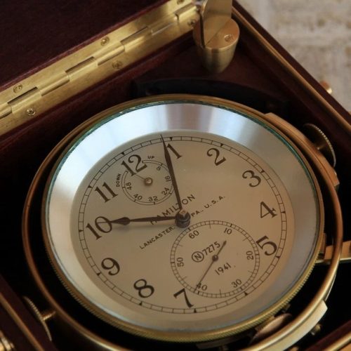 Vintage HAMILTON MODEL21 MARINE ship CHRONOMETER 1941-