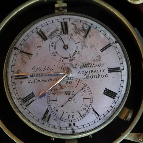 Vintage Marine ship chronometer Dobbie Son & Hutton 5612