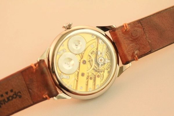 Chronometer POCKET MOVEMENT wrist watch iwc cal 73 Sailboat mahogany box