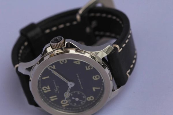 s-l960 (8) Vintage Military Pocket Movement Cal 37.9 ABC Wrist Watch Longines Steel Case-
