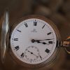 Vintage pocket watch chronometer omega silver case hanter