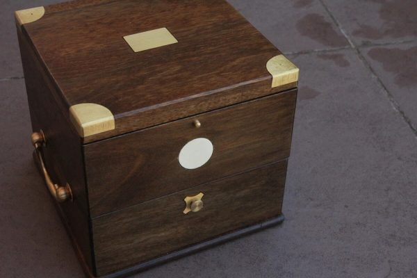 s-l960 (8) Box for vintage 1850s Marine ship chronometer