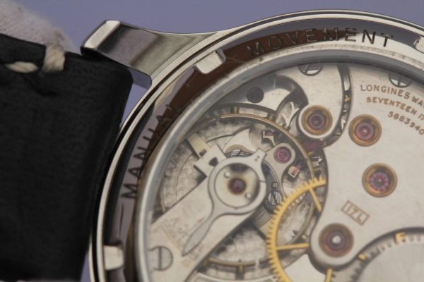 s-l960 (9) Vintage Military Pocket Movement Cal 37.9 ABC Wrist Watch Longines Steel Case-