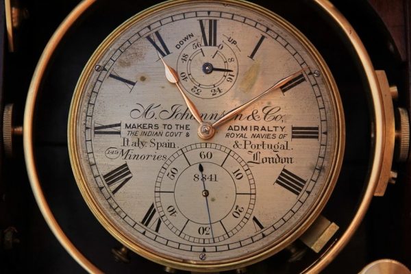 Vintage marine ship clock chronometer A.Johannsen & Co #80..