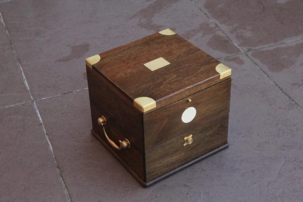 s-l960 (9) Box for vintage 1850s Marine ship chronometer
